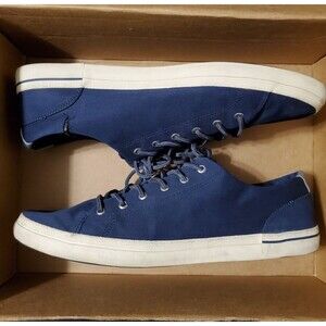 Sperry Striper II LTT  Navy White Mens Size 16 Casual Lace Up Sneakers STS25435